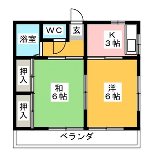 中島コーポ【1階】の間取り