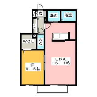 ヴィラ リリオ【1階】の間取り