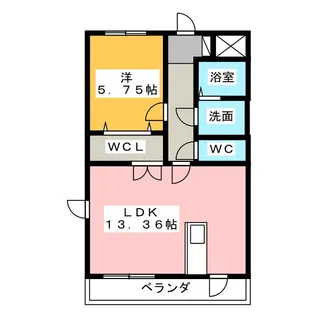 ルネスエスペランサ【1階】の間取り