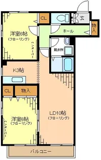 ラ スタジオーネ都立家政 A棟【3階】の間取り