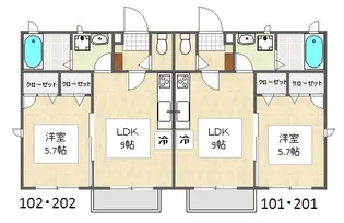 ヴィラ・フォレスタ【1階】の間取り