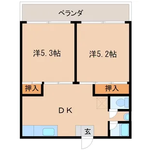 小川コーポ【3階】の間取り