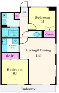 御殿山ハイツ【4階】の間取り
