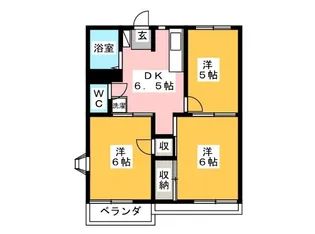 アネックスめじろ台F棟【1階】の間取り