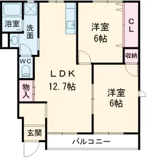 ミラノヴィレッジ B棟【1階】の間取り