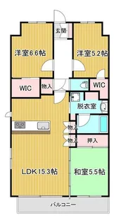リビオ北千住【5階】の間取り