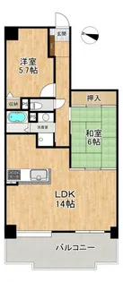 フラワータウン・アミル21 サルビア館【4階】の間取り