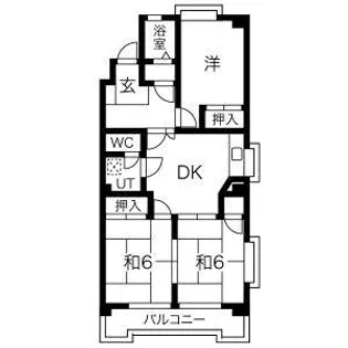 グリーンヒルズ猪子石 A棟【3階】の間取り