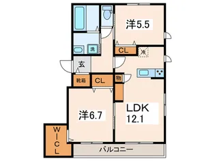 サニ-ウェル【3階】の間取り