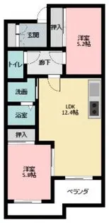ル・リオンひくまの【1階】の間取り