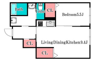カバメゾン平野【1階】の間取り