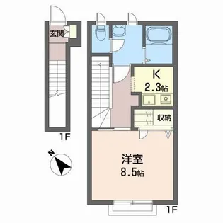 シャーメゾン千田B【2階】の間取り