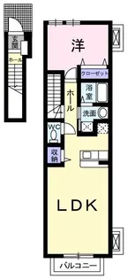 エテルノフィオーレ美文【2階】の間取り