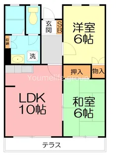 第1萬屋グリーンハイツ【2階】の間取り