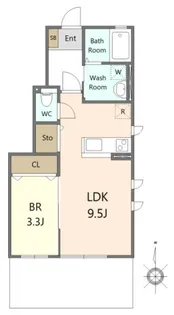 カーサソレイユ【1階】の間取り