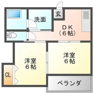 ボヌール弐番館【1階】の間取り