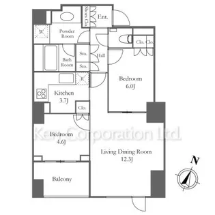グランドメゾン九段南【4階】の間取り
