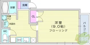 コーポ大嶋【1階】の間取り