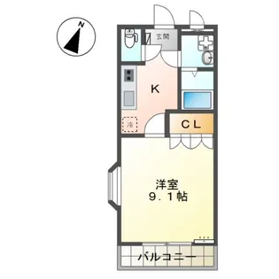 コーポ彩舞蘭【1階】の間取り