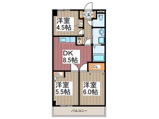 メゾン.ド.ク-ル【3階】の間取り