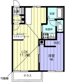 グランメールN【1階】の間取り