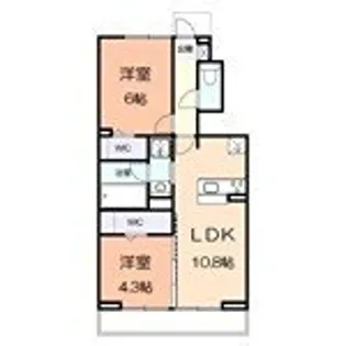 アジュールu【1階】の間取り