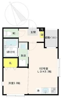 MALVA高砂【3階】の間取り
