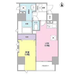 ISSEI Residence 神樂坂【5階】の間取り