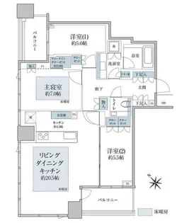 パークコート虎ノ門【12階】の間取り