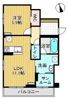 ミライエ シリウス EAST【1階】の間取り