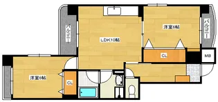 シティハイツ金屋町【9階】の間取り