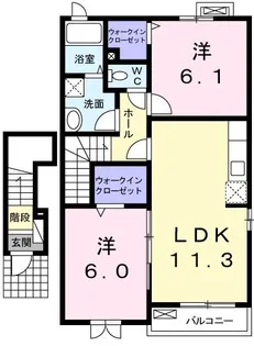 スフィーダI【2階】の間取り