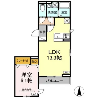 D-ROOM大和町【2階】の間取り