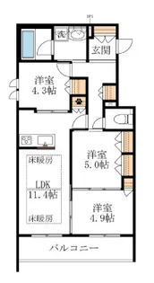 The Primrose at東松戸【4階】の間取り