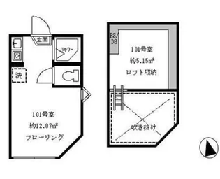 フェリスサイン【1階】の間取り