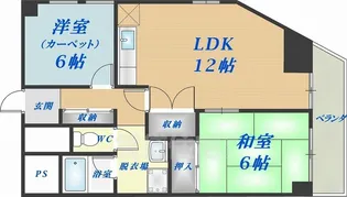 ソーラーハイツ布施【2階】の間取り