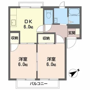 ローズ ササキ【2階】の間取り
