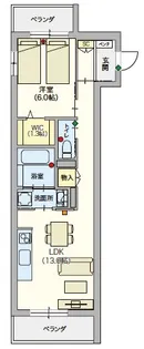 (シニア限定)Calme east【1階】の間取り