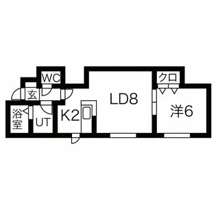 REST HILLS白石駅 A棟【2階】の間取り