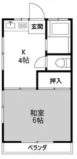 コーポペガサス【2階】の間取り