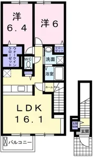 スカイ・ガーデンズ【2階】の間取り
