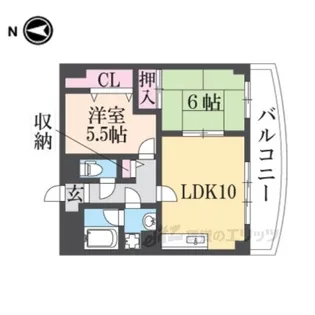 フローリッシュ北田【7階】の間取り