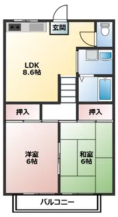ブルームハイツMR【2階】の間取り