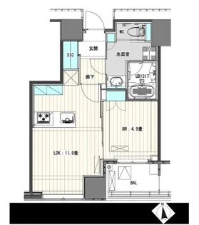 White Tower Hamamatsucho【20階】の間取り