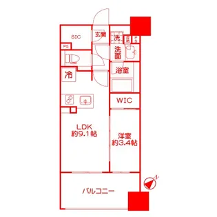 ネベル横浜関内【2階】の間取り