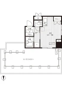エフシティ亀戸【9階】の間取り