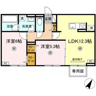D-resena丸山S【1階】の間取り