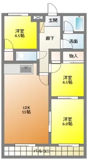 ホリホックイン和田【2階】の間取り
