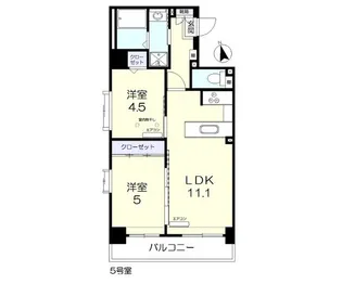 サンセール東古松II【1階】の間取り