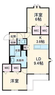 内代レジデンスサウス【3階】の間取り